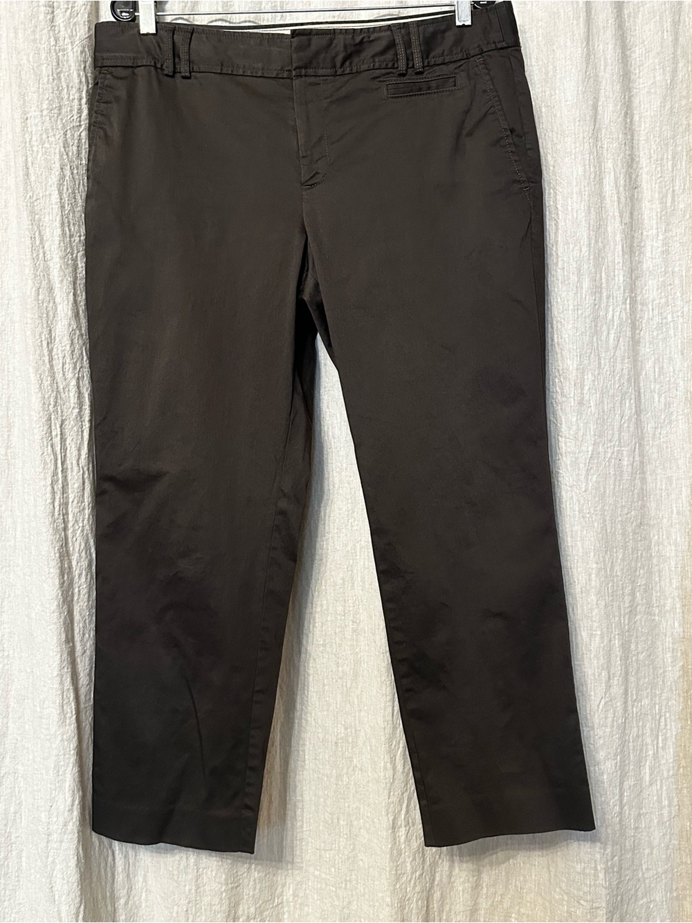 Women’s Cropped Black Grey Stretch Chino Pants
